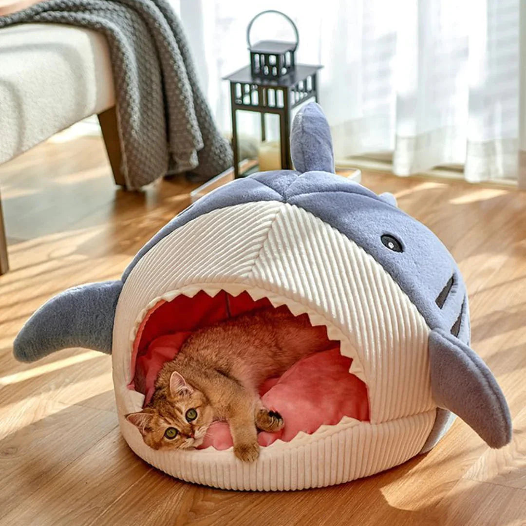 Luxury Plush Shark Pet Bed